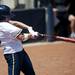 Michigan second baseman Ashley Lane makes contact with a ball during the game against Northwestern on Sunday, May 5. Daniel Brenner I AnnArbor.com